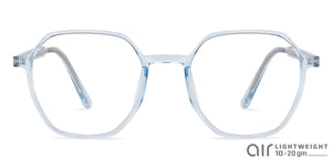 Blue Hexagonal Full Rim Unisex Eyeglasses by Lenskart Air LA-143761