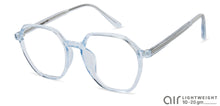 Load image into Gallery viewer, Blue Hexagonal Full Rim Unisex Eyeglasses by Lenskart Air LA-143761