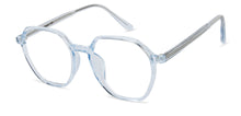 Load image into Gallery viewer, Blue Hexagonal Full Rim Unisex Eyeglasses by Lenskart Air LA-143761