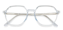 Load image into Gallery viewer, Blue Hexagonal Full Rim Unisex Eyeglasses by Lenskart Air LA-143761
