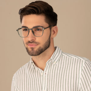 Green Hexagonal Full Rim Unisex Eyeglasses by Lenskart Air LA-146019