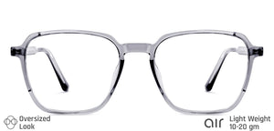 Grey Hexagonal Full Rim Unisex Eyeglasses by Lenskart Air LA-146021