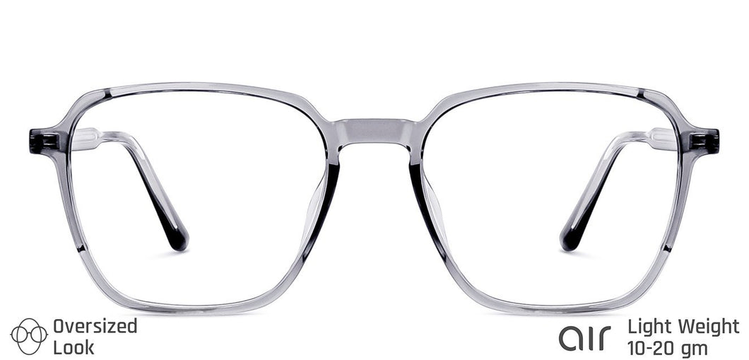 Grey Hexagonal Full Rim Unisex Eyeglasses by Lenskart Air LA-146021