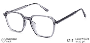 Grey Hexagonal Full Rim Unisex Eyeglasses by Lenskart Air LA-146021