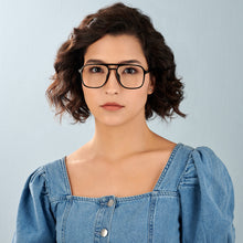 Load image into Gallery viewer, Black Square Full Rim Unisex Eyeglasses by Lenskart Air Computer Glasses-148638