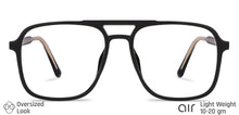 Load image into Gallery viewer, Black Square Full Rim Unisex Eyeglasses by Lenskart Air LA-146022