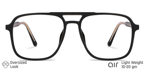 Black Square Full Rim Unisex Eyeglasses by Lenskart Air LA-146022