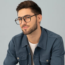 Load image into Gallery viewer, Black Square Full Rim Unisex Eyeglasses by Lenskart Air Computer Glasses-148638