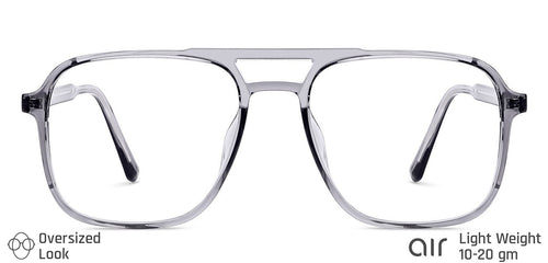Grey Square Full Rim Unisex Eyeglasses by Lenskart Air LA-146023