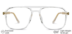 Transparent Square Full Rim Unisex Eyeglasses by Lenskart Air Computer Glasses-148640