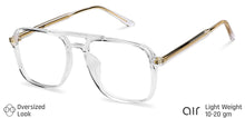 Load image into Gallery viewer, Transparent Square Full Rim Unisex Eyeglasses by Lenskart Air LA-146024