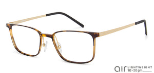 Tortoise Rectangle Full Rim Unisex Eyeglasses by Lenskart Air-144140