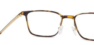 Tortoise Rectangle Full Rim Unisex Eyeglasses by Lenskart Air-144140