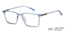 Load image into Gallery viewer, Blue Rectangle Full Rim Unisex Eyeglasses by Lenskart Air-145696