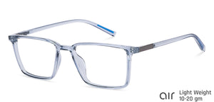 Blue Rectangle Full Rim Unisex Eyeglasses by Lenskart Air-145696