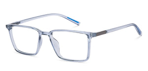 Blue Rectangle Full Rim Unisex Eyeglasses by Lenskart Air-145696