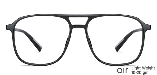 Black Aviator Full Rim Unisex Eyeglasses by Lenskart Air-145789