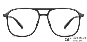 Black Aviator Full Rim Unisex Eyeglasses by Lenskart Air-145789