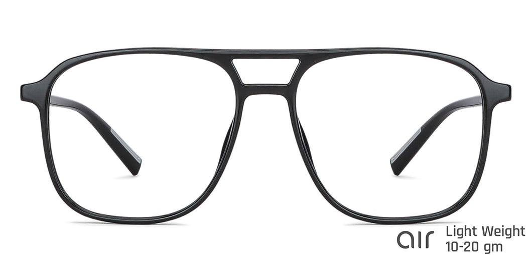 Black Aviator Full Rim Unisex Eyeglasses by Lenskart Air-145789