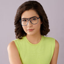 Load image into Gallery viewer, Blue Aviator Full Rim Unisex Eyeglasses by Lenskart Air LA-145791