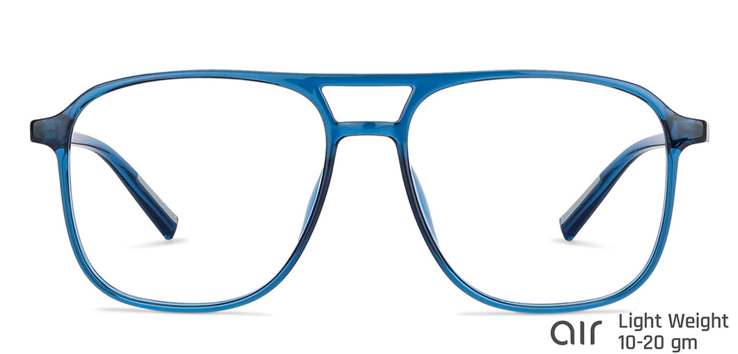 Blue Aviator Full Rim Unisex Eyeglasses by Lenskart Air LA-145791