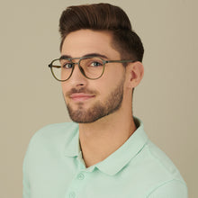 Load image into Gallery viewer, Green Aviator Full Rim Unisex Eyeglasses by Lenskart Air Online-145796