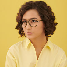 Load image into Gallery viewer, Green Aviator Full Rim Unisex Eyeglasses by Lenskart Air Online-145796