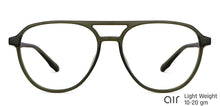 Load image into Gallery viewer, Green Aviator Full Rim Unisex Eyeglasses by Lenskart Air Online-145796