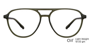 Green Aviator Full Rim Unisex Eyeglasses by Lenskart Air Online-145796