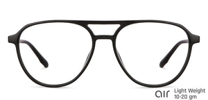 Black Aviator Full Rim Unisex Eyeglasses by Lenskart Air-145802