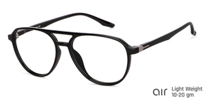 Black Aviator Full Rim Unisex Eyeglasses by Lenskart Air-145802
