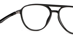 Black Aviator Full Rim Unisex Eyeglasses by Lenskart Air-145802