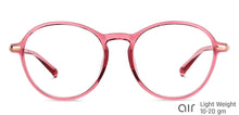 Load image into Gallery viewer, Pink Round Full Rim Wide Women Eyeglasses by Lenskart Air-145807