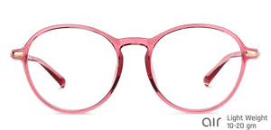 Pink Round Full Rim Wide Women Eyeglasses by Lenskart Air-145807