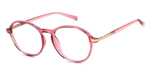 Pink Round Full Rim Wide Women Eyeglasses by Lenskart Air-145807