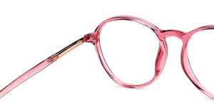Pink Round Full Rim Wide Women Eyeglasses by Lenskart Air-145807