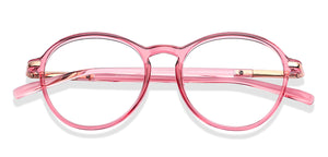 Pink Round Full Rim Wide Women Eyeglasses by Lenskart Air-145807