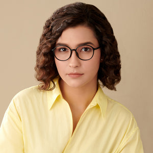 Black Round Full Rim Unisex Eyeglasses by Lenskart Air-146649
