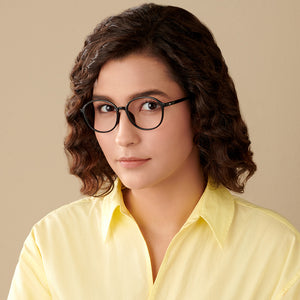 Black Round Full Rim Unisex Eyeglasses by Lenskart Air-146649