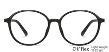 Load image into Gallery viewer, Black Round Full Rim Unisex Eyeglasses by Lenskart Air-146649