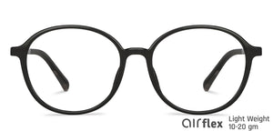 Black Round Full Rim Unisex Eyeglasses by Lenskart Air-146649