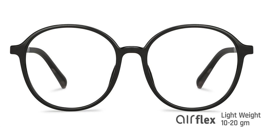 Black Round Full Rim Unisex Eyeglasses by Lenskart Air-146649