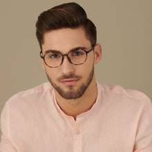 Load image into Gallery viewer, Brown Round Full Rim Medium Unisex Eyeglasses by Lenskart Air-146650