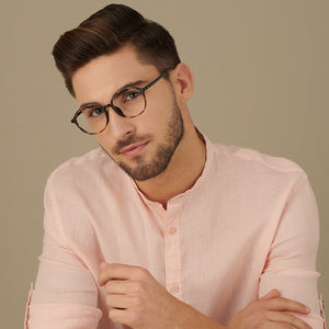 Brown Round Full Rim Medium Unisex Eyeglasses by Lenskart Air-146650