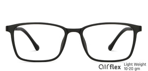 Black Rectangle Full Rim Unisex Eyeglasses by Lenskart Air Computer Glasses-148674