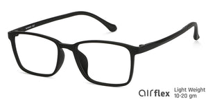 Black Rectangle Full Rim Unisex Eyeglasses by Lenskart Air Computer Glasses-148674