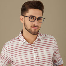 Load image into Gallery viewer, Blue Rectangle Full Rim Unisex Eyeglasses by Lenskart Air LA-146654