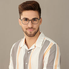 Load image into Gallery viewer, Black Rectangle Full Rim Wide Unisex Eyeglasses by Lenskart Air-146659