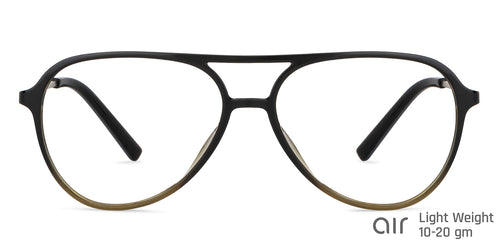 Black Aviator Full Rim Unisex Eyeglasses by Lenskart Air-147083