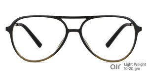 Black Aviator Full Rim Unisex Eyeglasses by Lenskart Air-147083